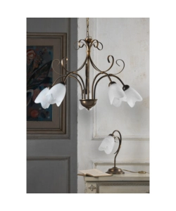 LAMPADARIO 5 LUCI ONLI "ODINO" BRONZO E14